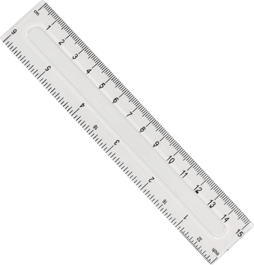 Plastično ravnilo GRAND 15 cm – 1 kos