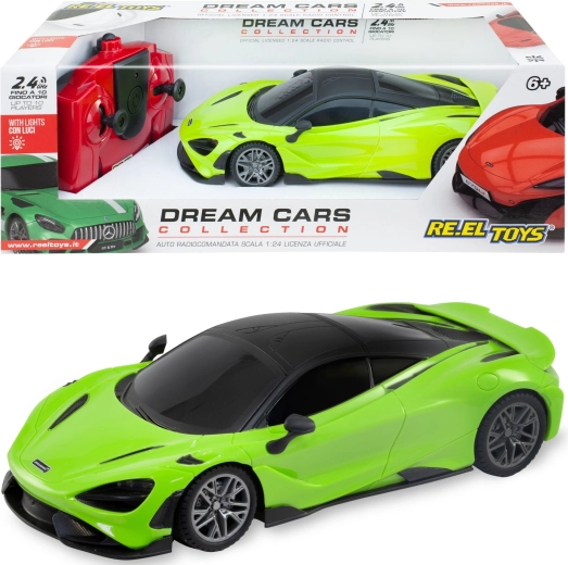 Reel Toys McLaren 765LT RC avto na daljinsko upravljanje 1:24 zelen 17 cm - 1 kos