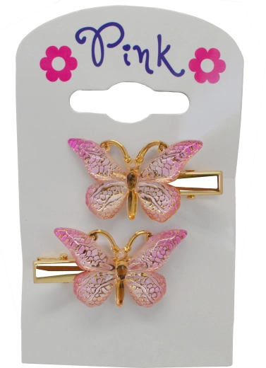 Komplet 2 sponk za lase Metulj
