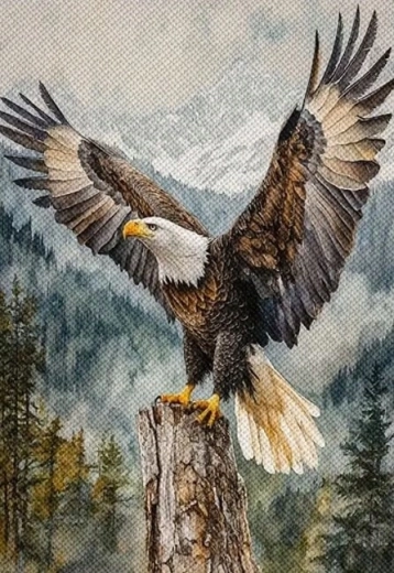 Norimpex diamond painting eagle with outstretched wings 30 × 40 cm