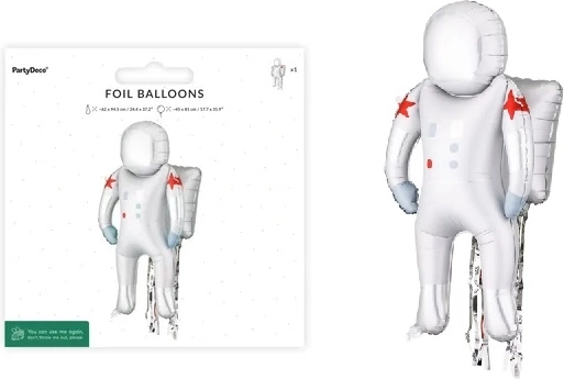 Folijski balon Astronavt 45 × 81 cm (mešanica motivov)