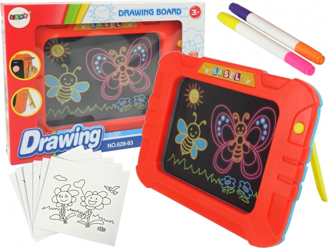 Magična osvetljena tabla s šablonami in markerji