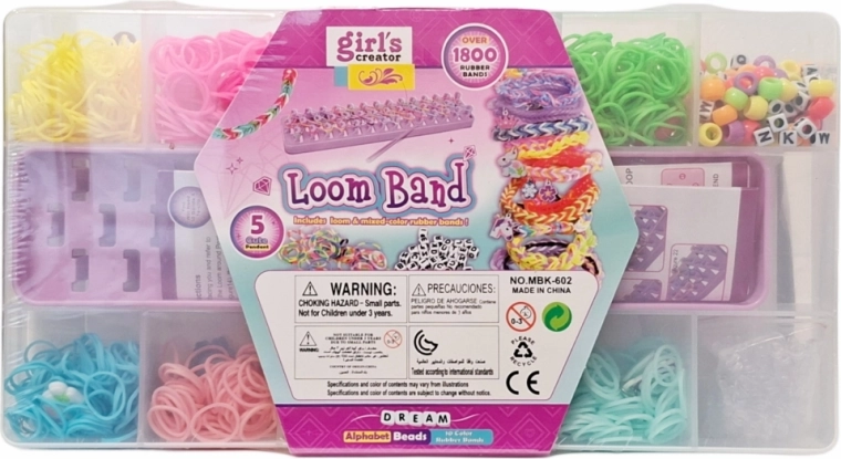 Loom Bands Creative Rubber Band Jewelry Weaving Kit with Case