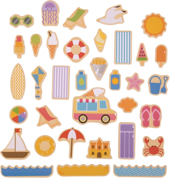 Bigjigs Toys magneti počitnice ob morju