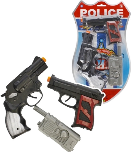 policijski komplet z 2 pištolama in radijsko postajo