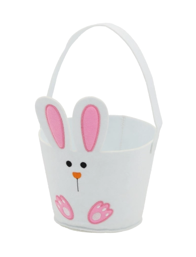 Filcan velikonočni košek v obliki zajčka, rjav 17 × 23 cm