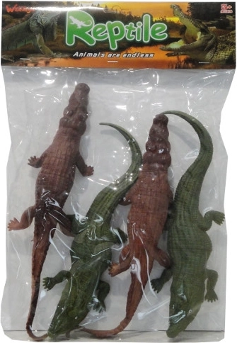 Komplet 4 barvnih piskajočih aligatorjev