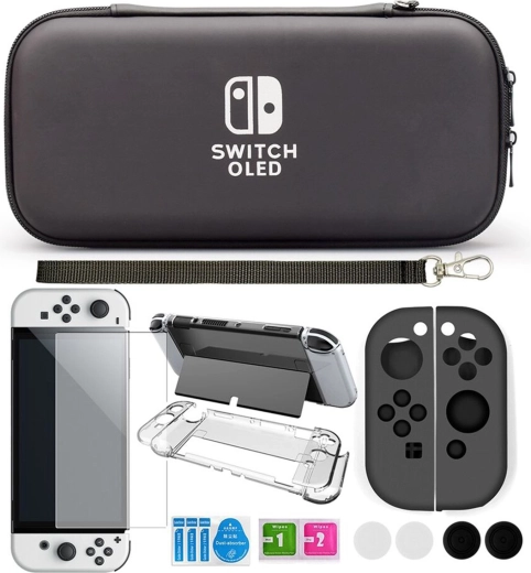 Zaščitni etui in komplet dodatkov za Nintendo Switch OLED - 1 kos