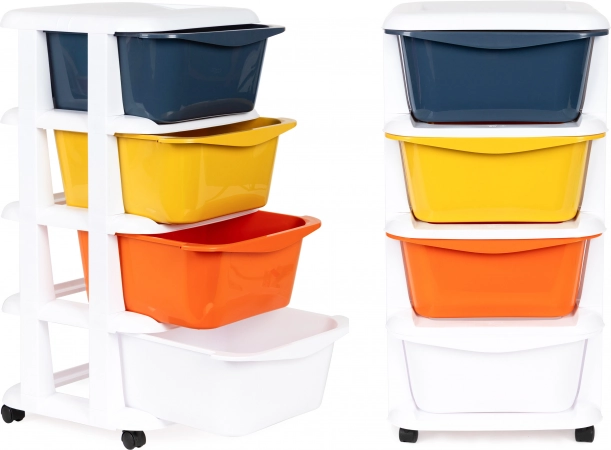 Organizator s 4 izvlečnimi predali na kolesih od ModernHome