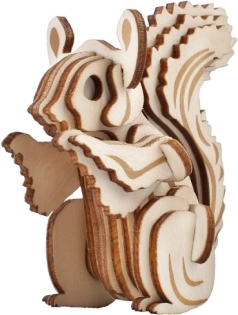 Woodcraft lesene 3D sestavljanke – veverica