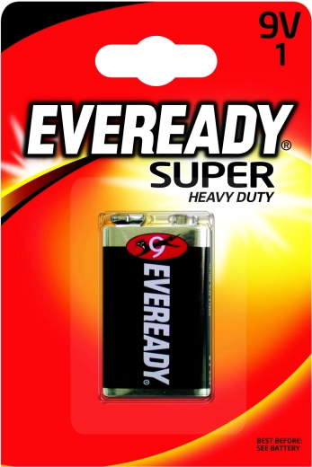 Energizer Eveready Super Heavy Duty cink-kloridna baterija 9 V