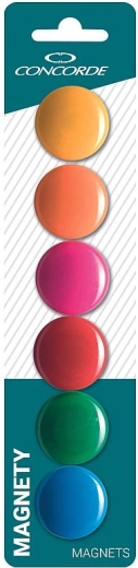 Barvni magneti CONCORDE 30 mm, set 6 kosov