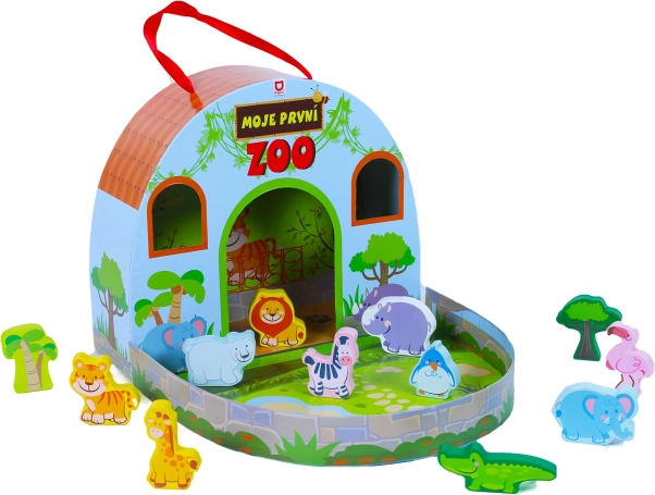 Moja lesena živalska vrt v kovčku