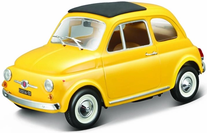 Bburago 1:24 Fiat 500 F 1965 Rumena
