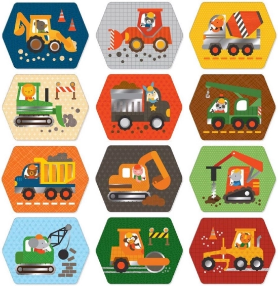 Pexeso gradbeni stroji za otroke