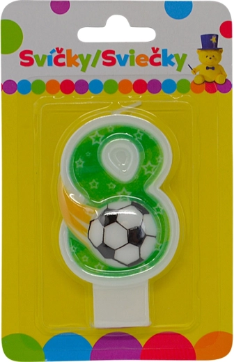 Rojstnodnevna svečka številka 8 z žogo