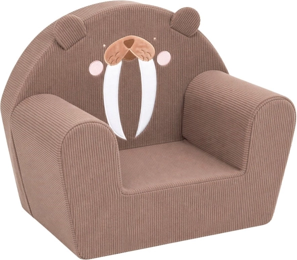 Otroški žametni fotelj New Baby mrož
