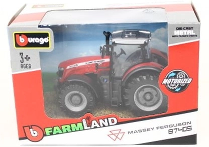 Bburago Massey Ferguson 8740S tractor red 10 cm - 1 piece