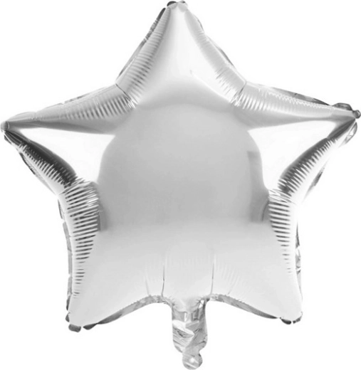 Fóliový balon zvezda velik srebrn 55 cm