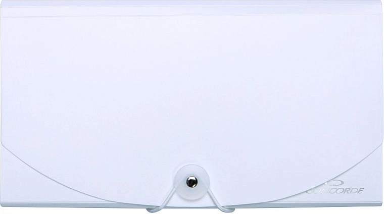 Mapa za dokumente DL z elastiko, 13 predalov, bela