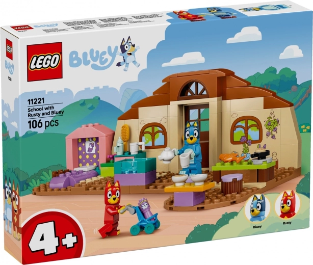 LEGO Bluey šola z Rustyjem in Bluey