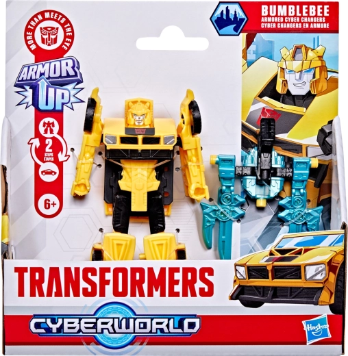 Transformers CYBERWORLD Bumblebee – akcijska figurica z oklepom in preobrazbo v 2 korakih