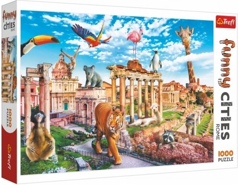 Sestavljanka Trefl Funny Cities – divji Rim, 1000 kosov (68 × 48 cm)