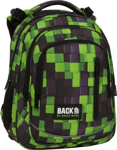 Šolski nahrbtnik BackUP Metasphere zeleno-črn 24 l