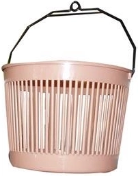 Okrogel košek za peresnice s očescem 20 × 15 cm, plastika, mešanica barv