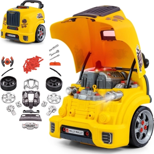 Milly Mally N-gine razstavljiv motor in delavnica – rumena