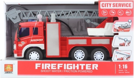 Gasilski avto na baterije s svetlobnimi in zvočnimi učinki ter vodnim brizganjem