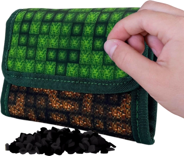Pixie Crew zelena denarnica Mine & craft s piksli