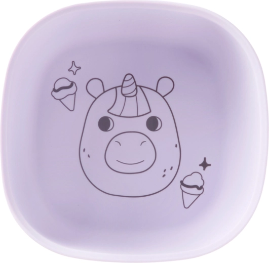 Skip Hop silikonska posodica Besties squad purple za otroke 2+