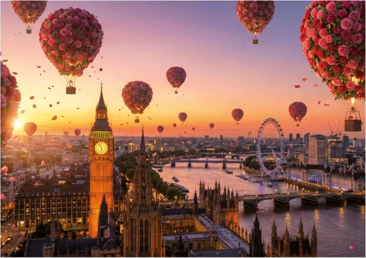 Educa sestavljanka Cvetlični toplozračni baloni 1000 kosov