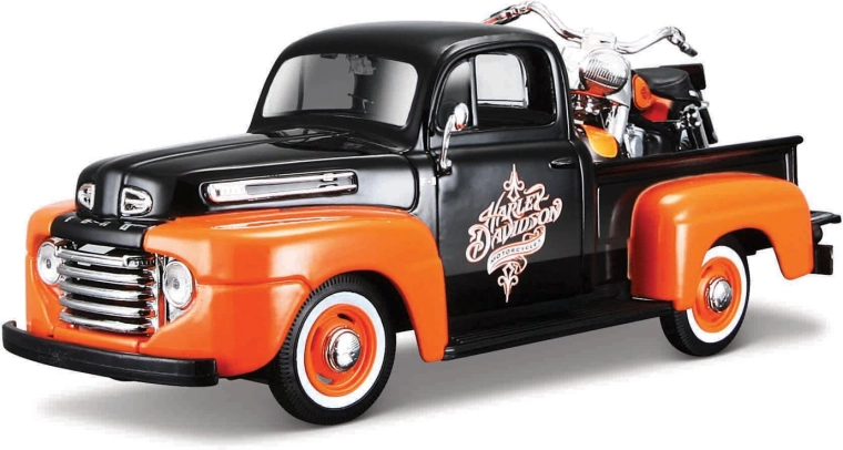 Maisto Harley-Davidson custom 1948 Ford F-1 pick-up z 1958 FLH Duo Glide 1:24