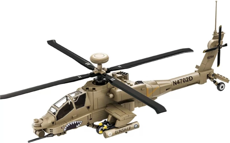 Konstrukcijski komplet vojaškega helikopterja z 255 deli