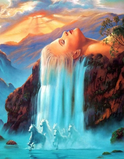 Diamantno slikanje Sanjarjenje 30 × 40 cm