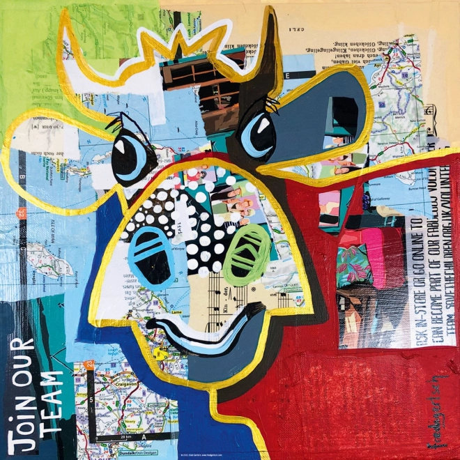 Kvadratna sestavljanka Pikasta krava 1000 kosov