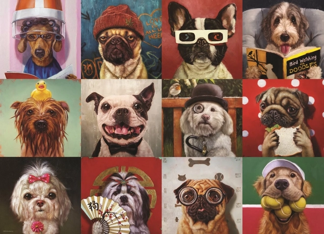 Sestavljanka Smešni psi 1000 koščkov