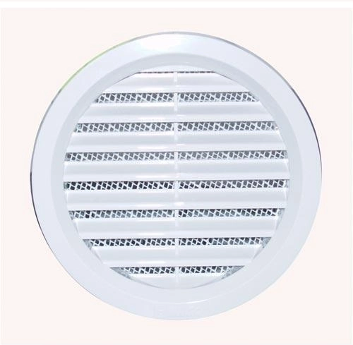 Prezračevalna rešetka z mrežico, premer 100 mm, bela