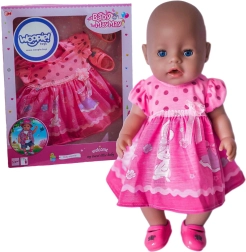 Woopie Royal rožnata oblačila za punčko z zajčkom 43–46 cm