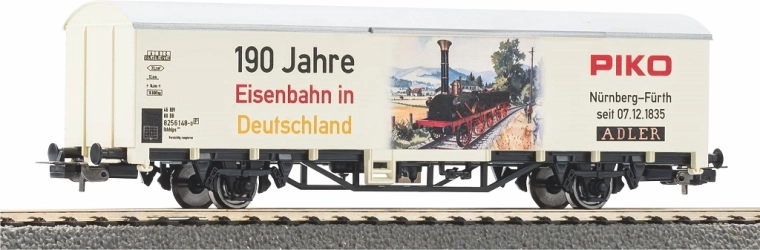 Piko pokriti tovorni vagon H0 omejena izdaja 190 let železnic