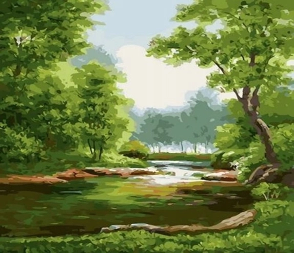 Norimpex Slikanje po številkah Gozd 40 x 50 cm