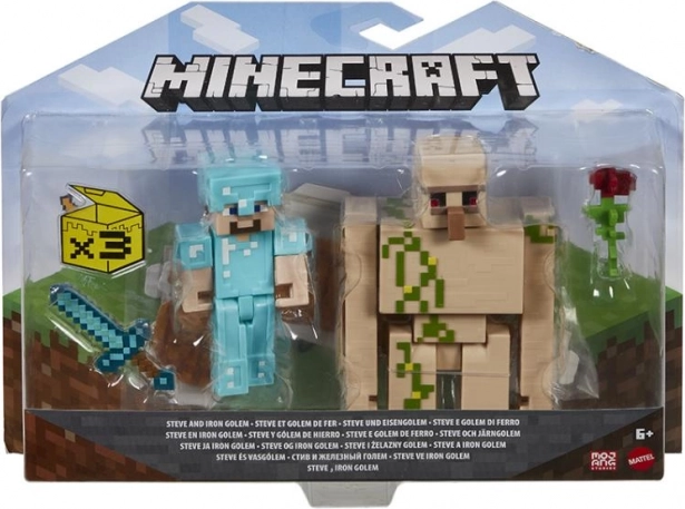 Minecraft figurice 8 cm – dvojni paket z dodatki