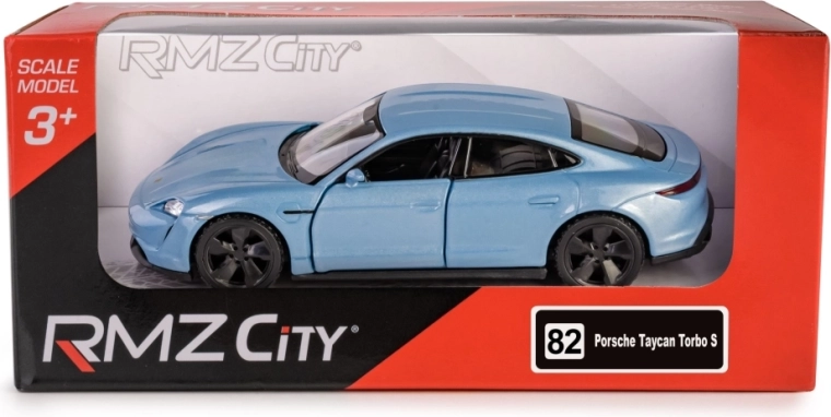 Kovinski model avtomobila PORSCHE Taycan Turbo S 2020 s pull-back pogonom – moder (1:40)