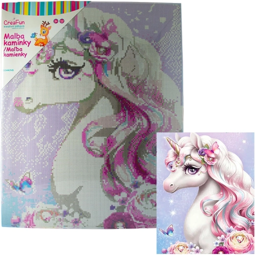 Diamantno slikanje – princesa s pegasi 40 × 50 cm