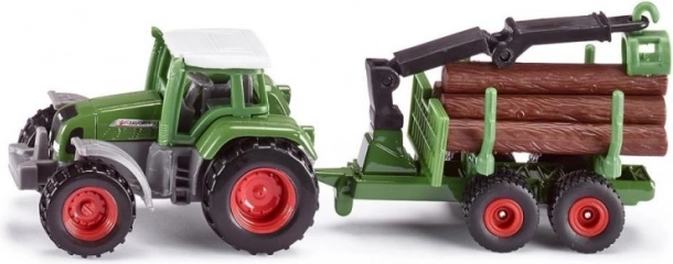 Siku Farmer traktor z gozdarsko prikolico – kovinski model