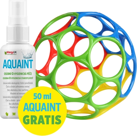 Oball ropotuljica 10 cm modra + Aquaint ekološka čistilna voda 50 ml