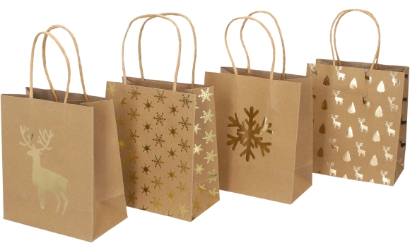 Božična darilna vrečka XS 15x17x8 cm