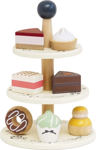 Le Toy Van tristopenjsko leseno stojalo za torte